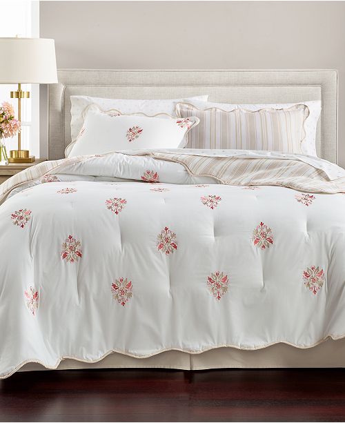 Martha Stewart Collection Last Act Embroidered Floret Reversible Cotton 8 Pc Comforter Sets Created For Macy S Reviews Bed In A Bag Bed Bath Macy S