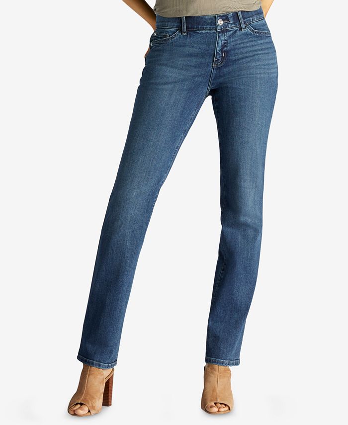 Lee Platinum Petite Total Freedom Straight-Leg Jeans & Reviews - Jeans ...