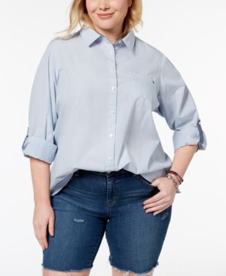 macys plus size white blouses