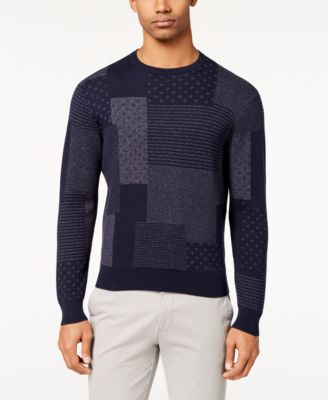 brooks brothers patchwork crewneck sweater