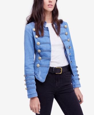 macys free people jean jacket