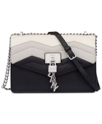 dkny elissa leather chain strap shoulder bag