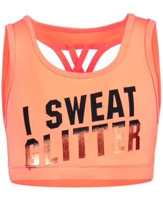 glitter sports bra