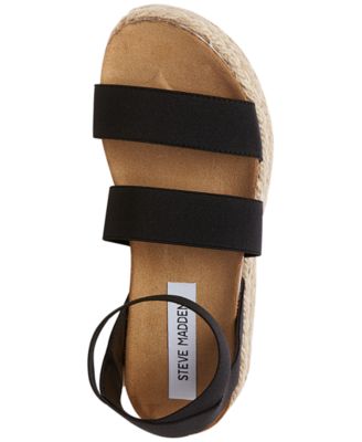steve madden women's kimmie flatform espadrille sandals white