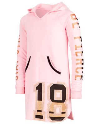 girls hooded sweatshirt dress