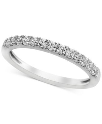 white sapphire band rings