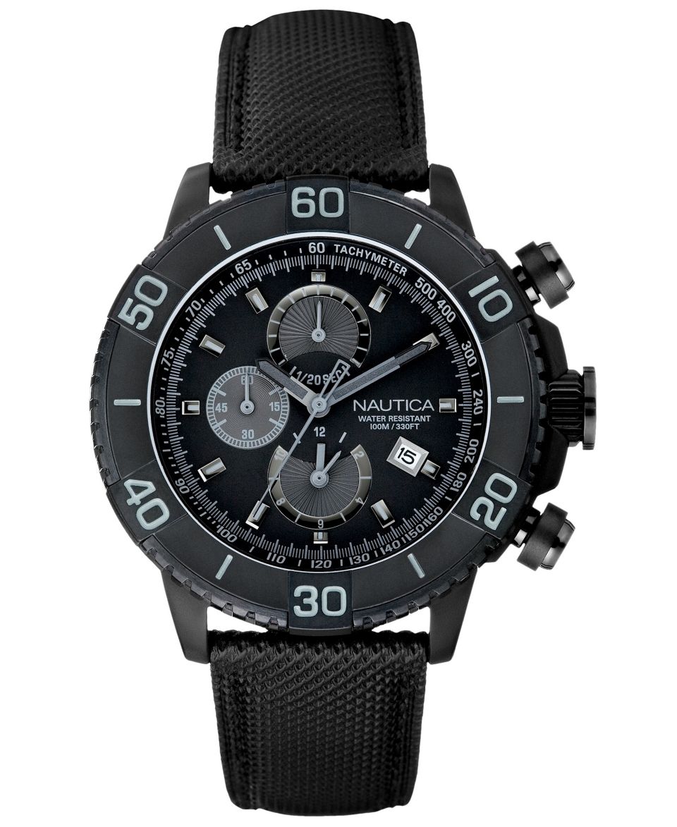 Nautica Watch, Mens Black Resin Strap N16509G   All Watches   Jewelry