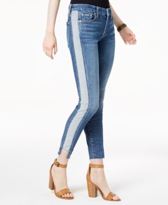 contrast stripe jeans