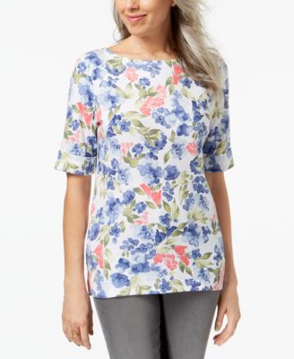macy's elbow sleeve top