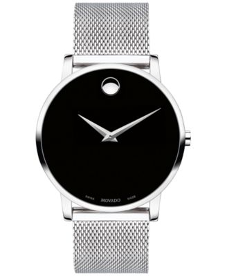 movado classic museum stainless steel watch