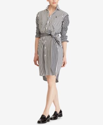 ralph lauren striped shirt dress