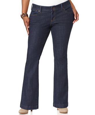 Levi's® Plus Size Jeans, 542 Flare Leg Right On Target Wash - Jeans ...