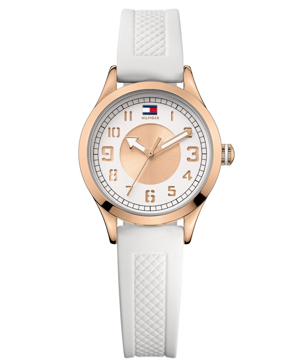 Tommy Hilfiger Watch, Womens White Silicone Strap 1781121   All