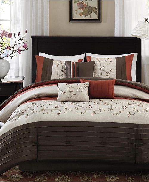 Madison Park Serene 7 Pc King Comforter Set Reviews Bed In A Bag Bed Bath Macy S