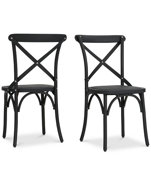 Noble House Miranda Farmhouse Dining Chairs Set Of 2 Reviews Furniture Macy S