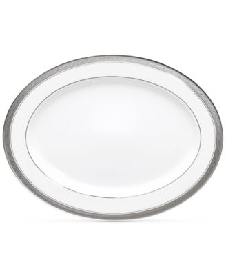Платиновое овальное блюдо Noritake Crestwood Platinum