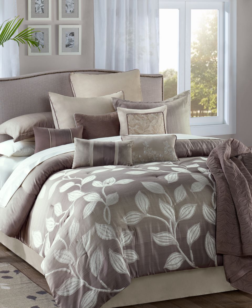 Angelica 12 Piece Jacquard Comforter Sets