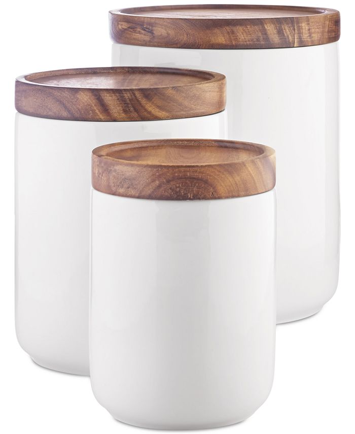 The Cellar Set of 3 Canisters & Reviews Dinnerware Dining Macy's
