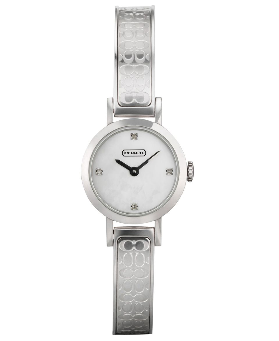 COACH STUDIO ROUND SIGNATURE ETCHED BANGLE WATCH