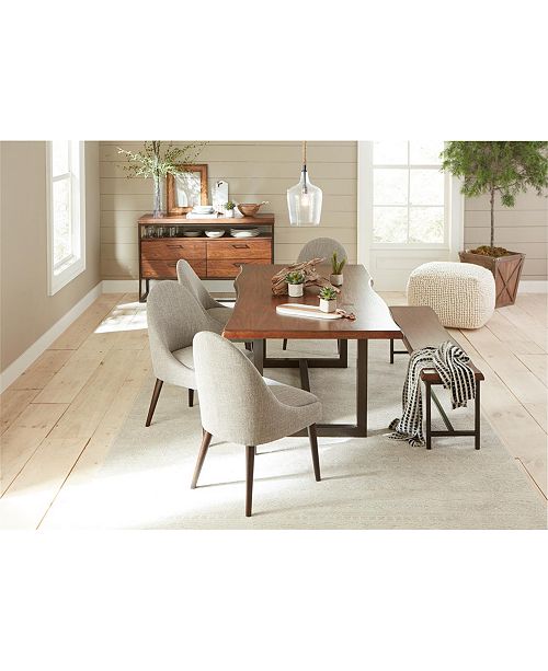 Furniture Everly Dining Furniture 6 Pc Set Table 4 Round Back Side Chairs Bench Created For Macy S Reviews Furniture Macy S