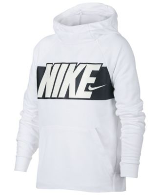 white nike boys hoodie
