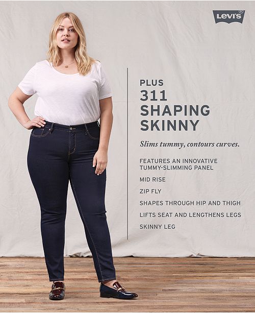 Levi S Plus Size 311 Shaping Skinny Jeans Reviews Jeans Plus Sizes Macy S