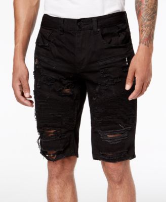 black jean shorts mens