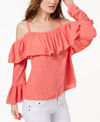 macys cold shoulder blouses