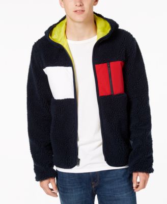 sherpa lined hoodie tommy hilfiger