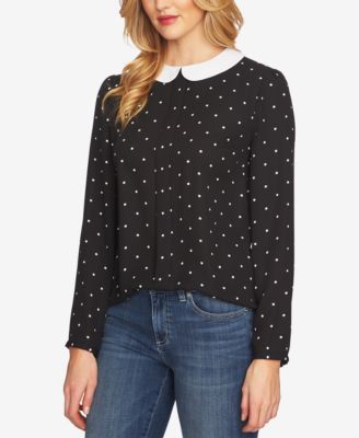 macys polka dot blouse