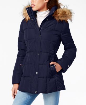 Tommy Hilfiger Hooded Puffer Coat with 