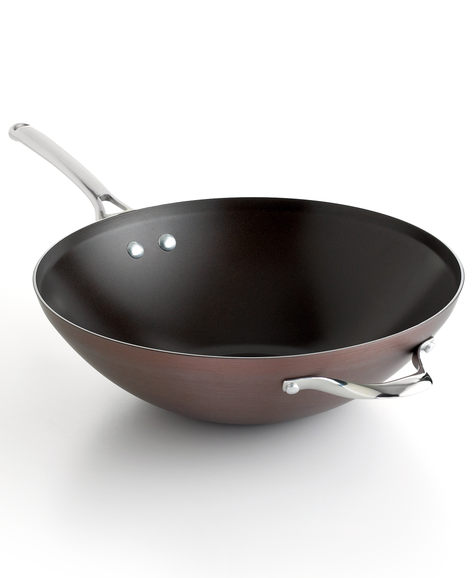 Nonstick Bronze Flat Bottom Wok, 12   Cookware   Kitchen