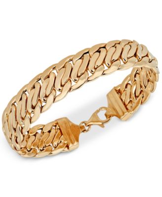 gold thick chain bracelet