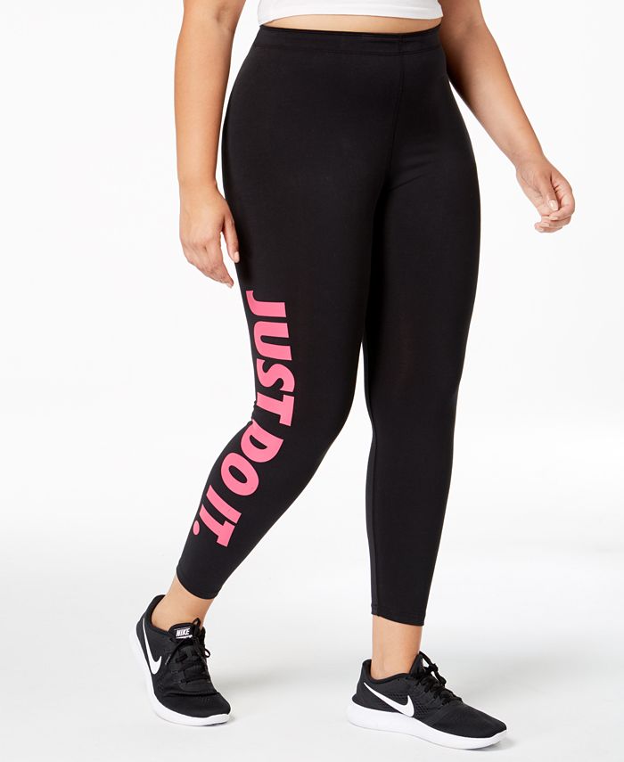 macy's nike plus size leggings