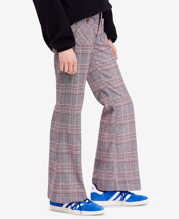 flare pants plaid