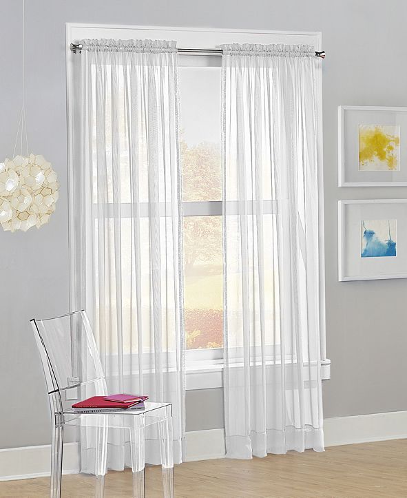 No 918 Calypso 59 X 63 Sheer Curtain Panel Reviews Curtains Drapes Window Treatments Blinds Macy S