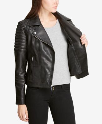 dkny quilted leather jacket