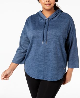 plus size cowl neck hoodie