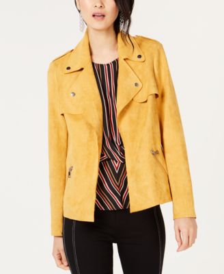 petite faux suede jacket