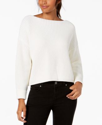 macy's white sweater