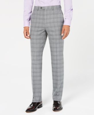 mens plaid grey pants