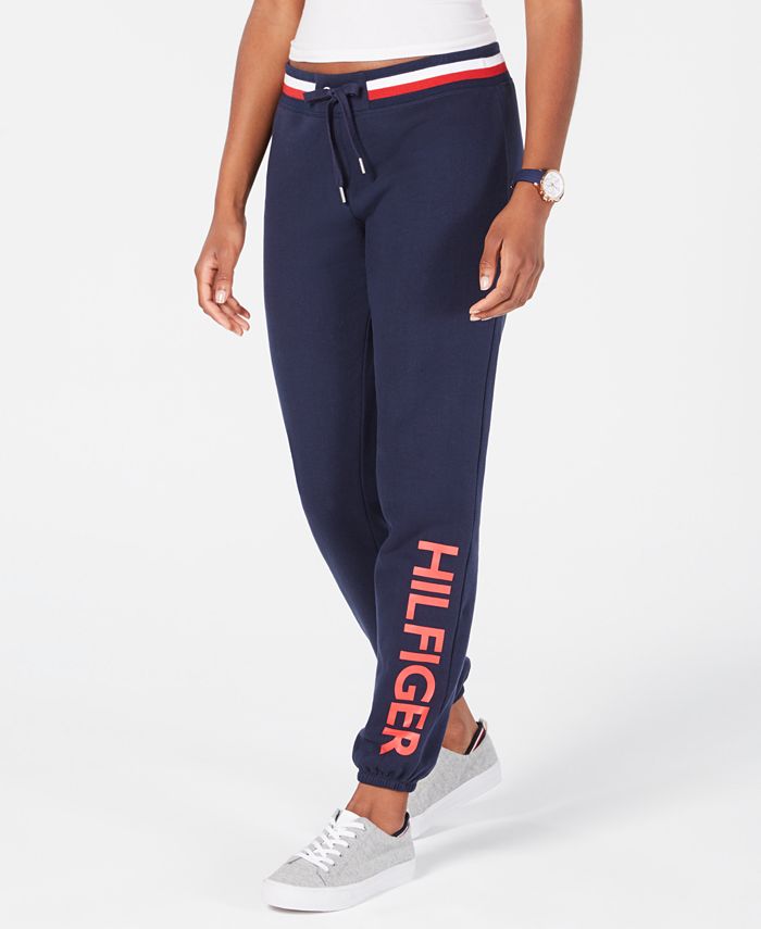 Tommy Hilfiger Logo Elastic-Cuff Sweatpants & Reviews - Pants ...