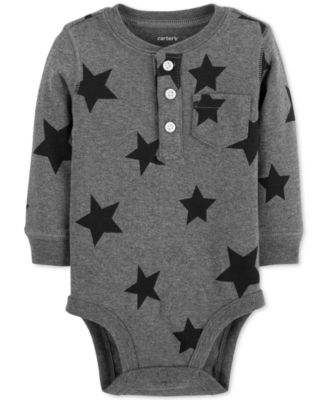 baby boy henley bodysuit