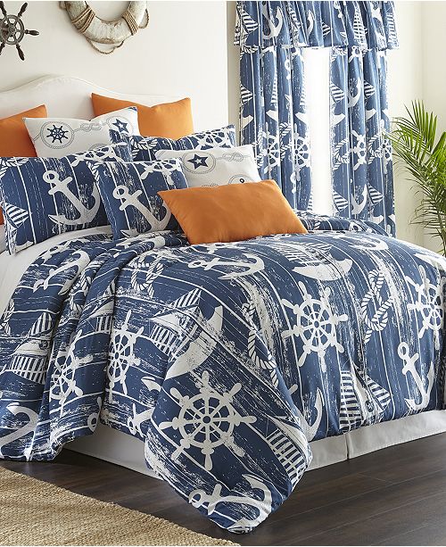 Colcha Linens Nautical Board Comforter Set King California King Reviews Comforters Fashion Bed Bath Macy S