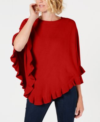macys poncho sweater
