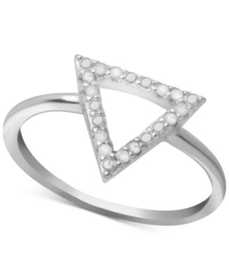 silver triangle ring