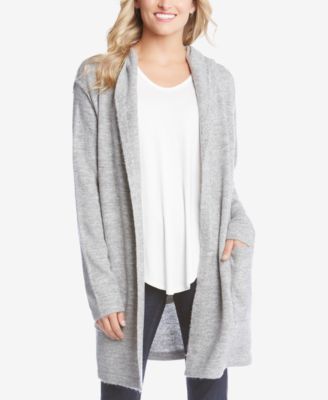 long hooded cardigan sweater