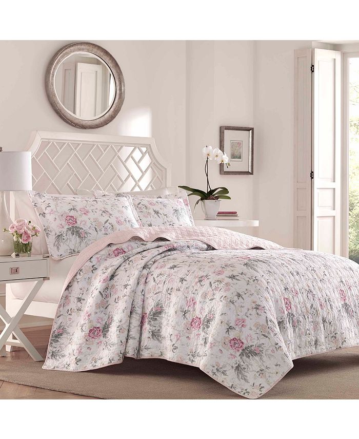 Laura Ashley Twin Breezy Floral Pink Quilt Set Reviews Quilts Bedspreads Bed Bath Macy S Check out our laura ashley bedding selection for the very best in unique or custom, handmade pieces from our bedding shops. twin breezy floral pink quilt set