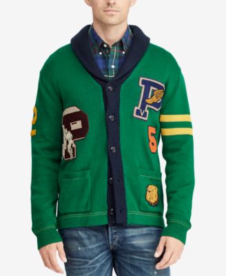 cotton letterman cardigan