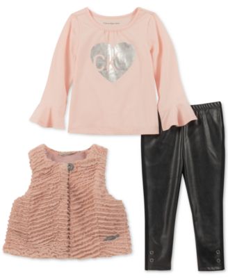 baby girl faux leather leggings